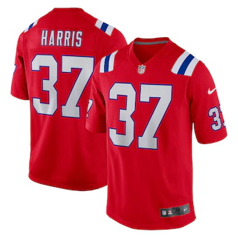 mens nike damien harris red new england patriots alternate 